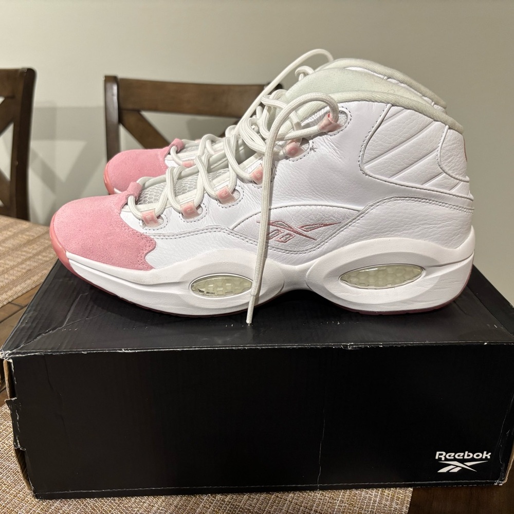 Reebok Women's Pink and White Sneakers